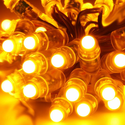 สีเหลือง 12V IP67 0.13W โมดูลพิกเซล LED 12 มม