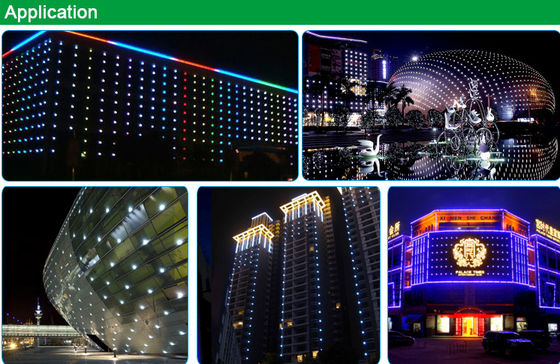 OEM RGB Adressable Light UCS2904 Channel Profile 24V 50MM IP67 คริสต์มาส เทศกาลวันหยุดกลางแจ้ง LED Pixel Point Light